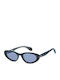 Gigi Barcelona Damen Sonnenbrille mit Schwarz Kunststoff Gestell und Hellblau Linse 1019/11