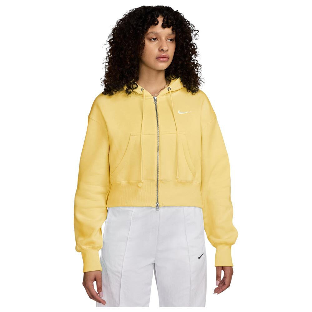 yellow nike crop hoodie