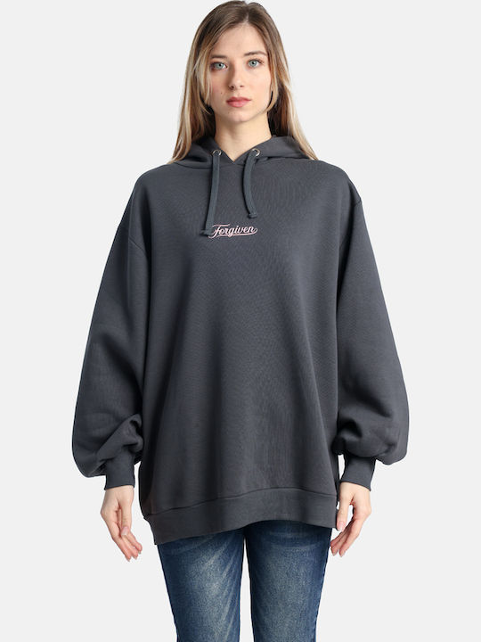 Paco Co Lang Damen Sweatshirt Kapuzen Anthracite 2582048