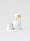 Raeder Candle Holder Porcelain in Gray Color 8.6x8.6x6.5cm 1pcs