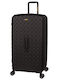 CAT Medium Hard Black Travel Suitcase with 4 Wheels Height 68cm