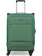 Newcom Cabin Fabric Green Suitcase With 4 Wheels Height 55cm