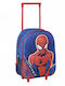 Cerda Marvel Spiderman Ghiozdan Școlar Troler Grădinița cu Husă pentru Sticlă de Apă Albastru 25 x 3 x 31 cm