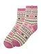 UGG Damen Gemusterte Socken Ecru- Brown- Pink 1Pack