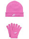 Futura Kids Beanie Set with Scarf & Gloves Knitted Pink