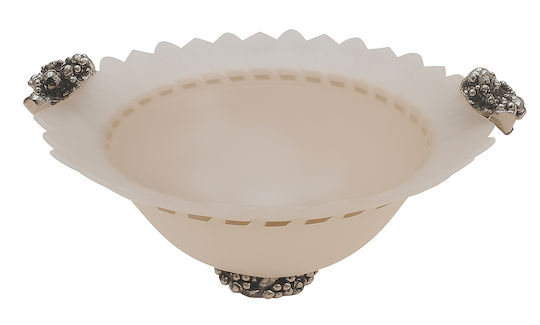 Galifas Dekorative Schüssel Glas Beige 35x40cm 1Stück