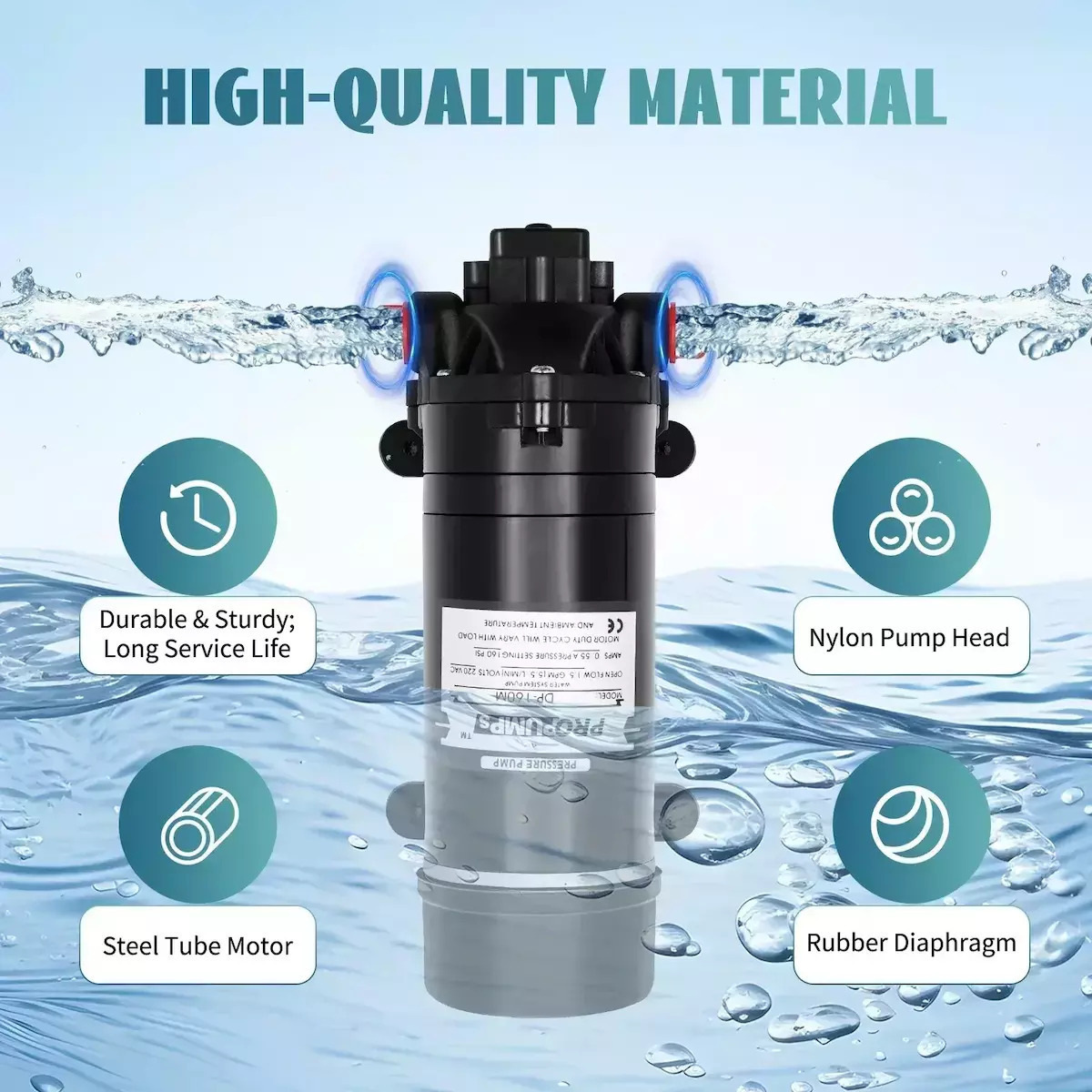Self-Priming Booster Pump High Efficiency Flow Rate Automatic