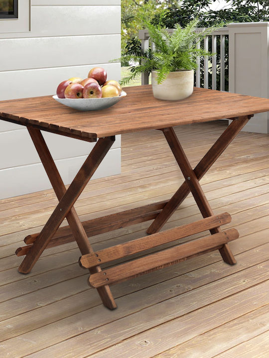 Tisch Zusammenklappbar Queen Walnut 120x80x75cm