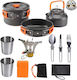 Wild Path 10 Piece Camping Cookware Set Non-Stick Coating Wp-02232