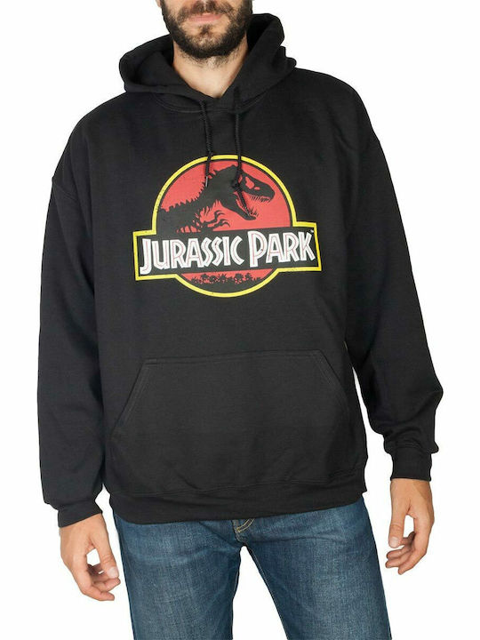 Hoodie Premium Company Lux In Tenebris – Hoodie With Hood & Pockets Jurassic Park Distressed Print