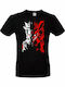 Lux In Tenebris Premium Quality Makó Blouse Naruto Anime Two-Face Printed T-Shirt Black