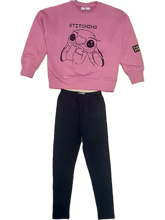 Kinder-Set mit Leggings Winter 2Stück Rosa