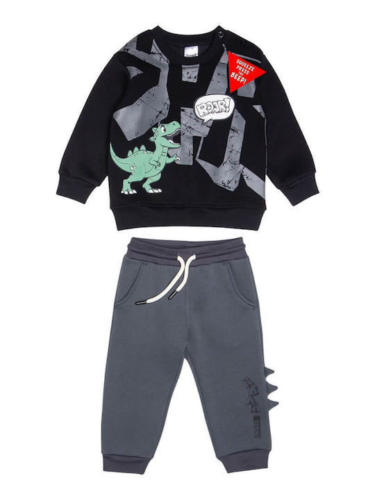 Kids Sweatpants Set Black 2pcs