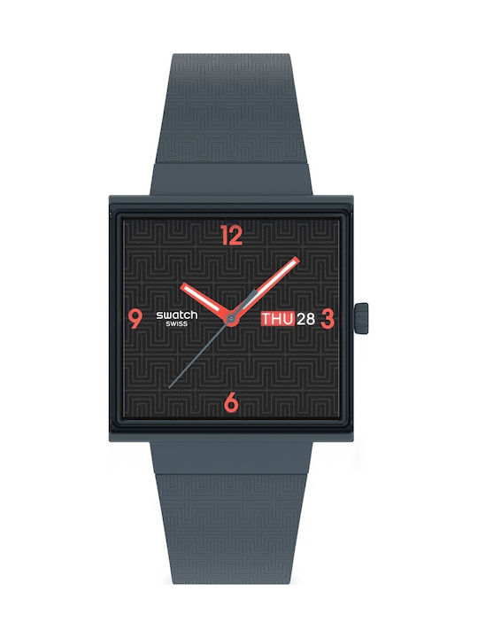 Swatch Bioceramic Damen Uhr mit Gray Kautschukarmband