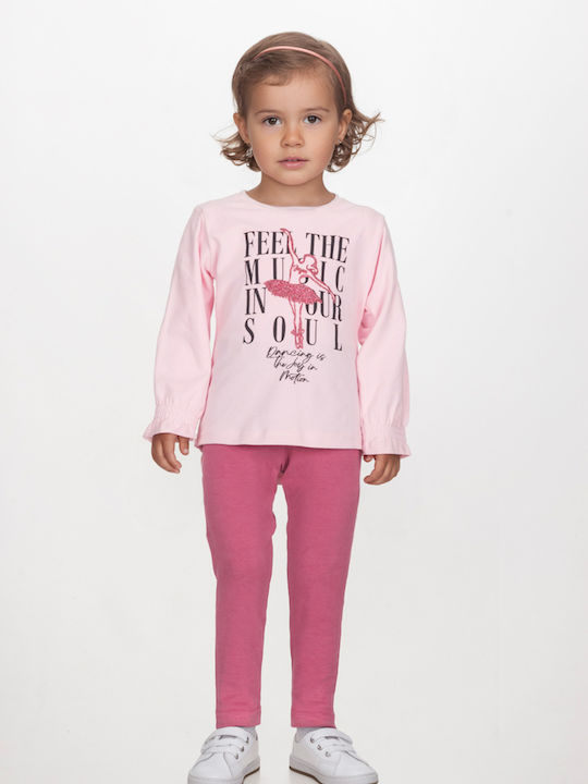 Joyce Kids' Set with Leggings Winter 2pcs Pink ...