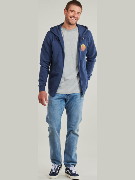 Herren Sweatshirt mit Kapuze Blau