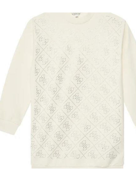 Children's Dress Sweatshirt Long Sleeve Cream