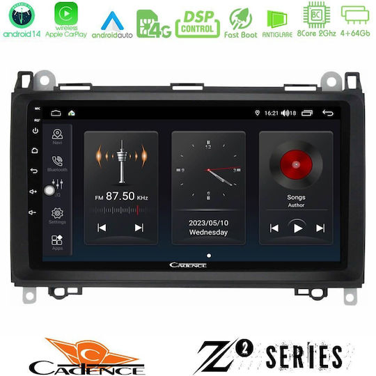 Cadence Ηχοσύστημα Αυτοκινήτου για Mercedes-Benz Vito / Sprinter / Viano 2007-2014 (Bluetooth/USB/WiFi/GPS/Apple-Carplay/Android-Auto) με Οθόνη Αφής 9"