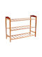 Bamboo Shoe Organizer Beige 68x23x47cm