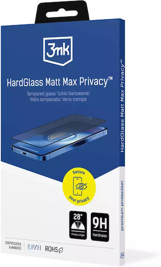 3MK Privatsphäre Matt Gehärtetes Glas (iPhone 17 / 17 Pro / 16 Pro)