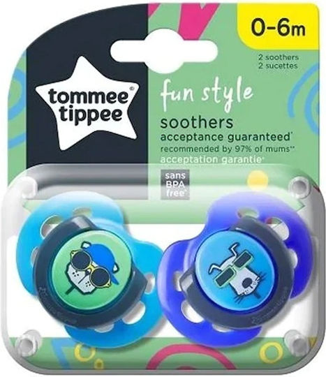 Tommee Tippee Ορθοδοντικές Πιπίλες Σιλικόνης Μπλε για 0-6 μηνών 2τμχ