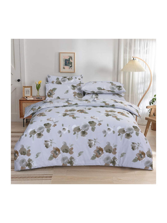 Casa Colori Duvet Cover Cotton Double 200x240 B...