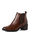 Leder Stiefeletten Damen Braun