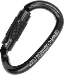 Kong Ovalone Dna Aluminiu Auto Lock Negru Negru Carabine și Quickdraws