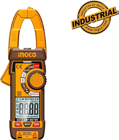 Ingco Clamp Meter Digital 400A AC True RMS with Test Leads DCM62001
