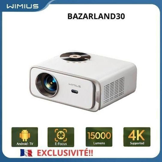 Wimius P63 Mini Projector LCD Full HD with Wi-Fi White | Skroutz.mt