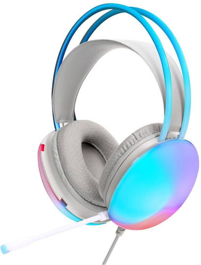 Xtrike Me GH-511 Over Ear Gaming Headset με σύνδεση 3.5mm / USB Λευκό