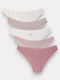 Damen Slip MultiPack Pink/White/Beige