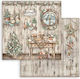 Scrapbooking-Zubehör Δoppelseitiges Papier Owl's House House Table 30,5x30,5cm Stamperia