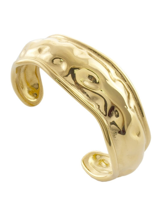 Loisir Links Women's Handcuff Bracelet Made of Gold Plated Stainless Steel 5.3cm