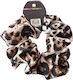 Scrunchie Elastic Pentru Păr Handmade Alb Maro Negru Leopard