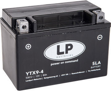 LP Batteries Inchis Baterie Motocicleta YTX9-BS cu Capacitatea 8Ah