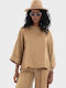Women's Blouse Long Sleeve Black, Camel