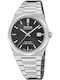 Festina Mens Herrenuhr 40mm Automatisch mit Silber Metallarmband