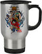 Koupakoupa One Piece Stainless Steel Thermos Glass 450ml Silver With Handle And Straw