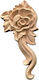 Wood Carved Solid Wood Decoration 10.5x5cm
