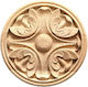 Wooden Carved Solid Wood Rosette 6cm