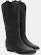 Damenstiefel Cowboy mit Mittelabsatz in Schwarz