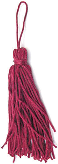 Tassels 8cm Set 5 Pieces Loop 6cm Burgundy