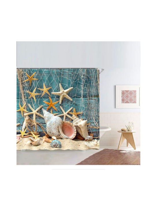 Perdea de Baie 180x180cm Starfish Shells Net
