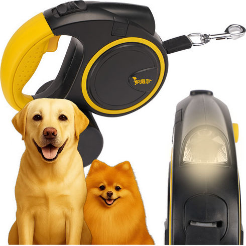 Purlov Dog Leash Lead Strap Flashlight 5 Meters 25965