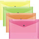 Erichkrause A4 Glossy Neon Semitransparent File Folder with Button 180 Micron Ass.col 59159