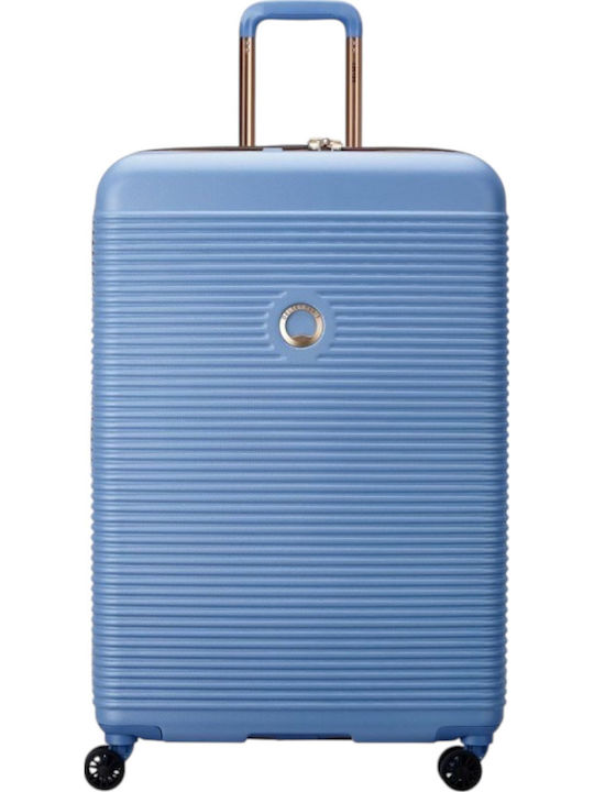 Delsey Freestyle Μεγάλη Βαλίτσα Ταξιδίου Σκληρή Blue με 4 Ρόδες Ύψους 76εκ.