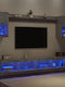 Living Room TV Unit with Showcase & Lighting Grey Rock
