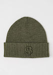 Boss Edo Beanie Unisex Σκούφος Πλεκτός σε Πράσι...
