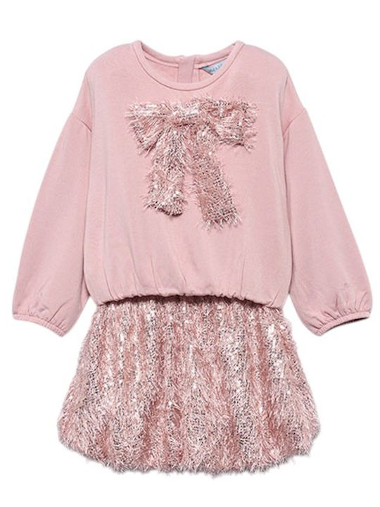 Kids' Set with Skirt Winter 2pcs Rose Petal